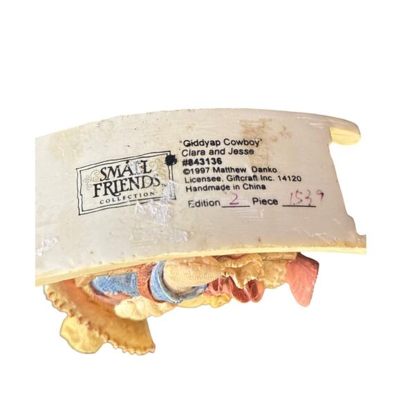 VTG 1997 Giddyap Cowboy Clara And Jesse Small Friends Collection Matthew Danko - Picture 2 of 8